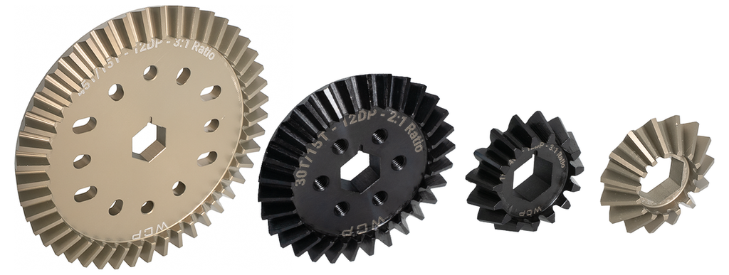 WCP bevel gears, 45T and 30T with matching pinions