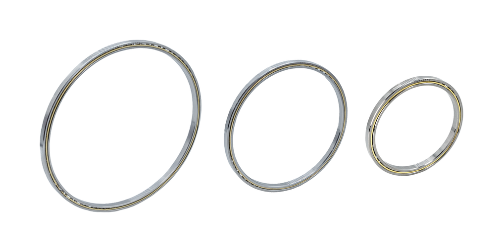 X-Contact bearings in 6 inch, 4 inch and 3 inch inner diameters
