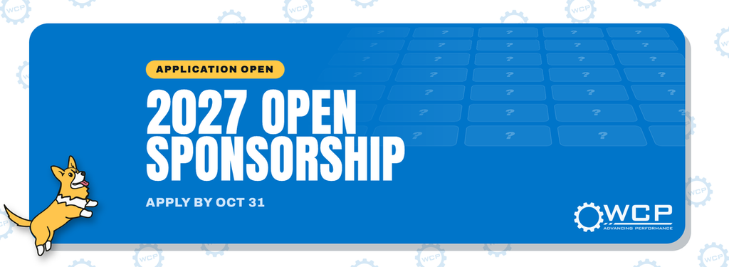 2027 Open Sponsorship, application open, apply by Oct 31