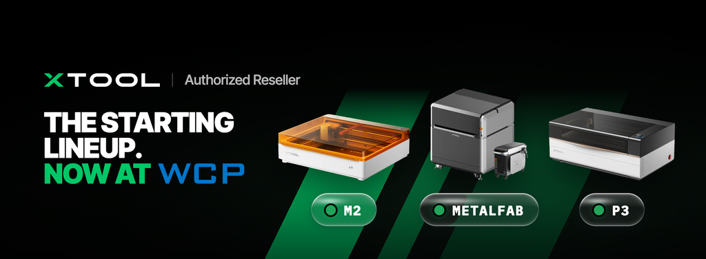 xTool is now live - the starting lineup, M2, MetalFab and P3, now at WCP