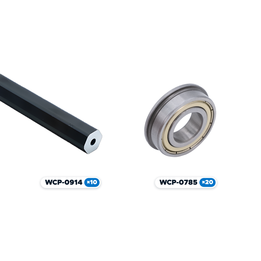 BND-0010 - 1/2" Rounded Hex Stock & Bearing Bundle