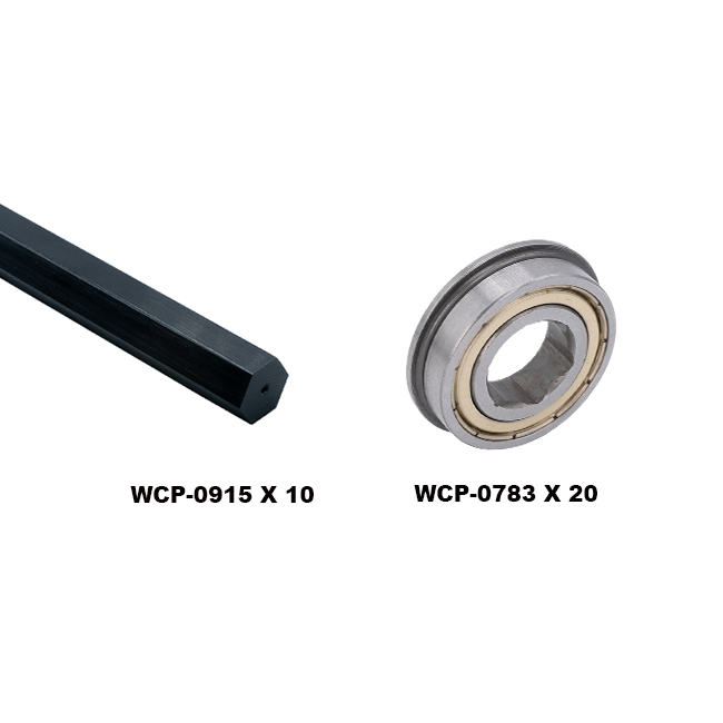 1/2" Hex Shaft Stock & Bearing Bundle