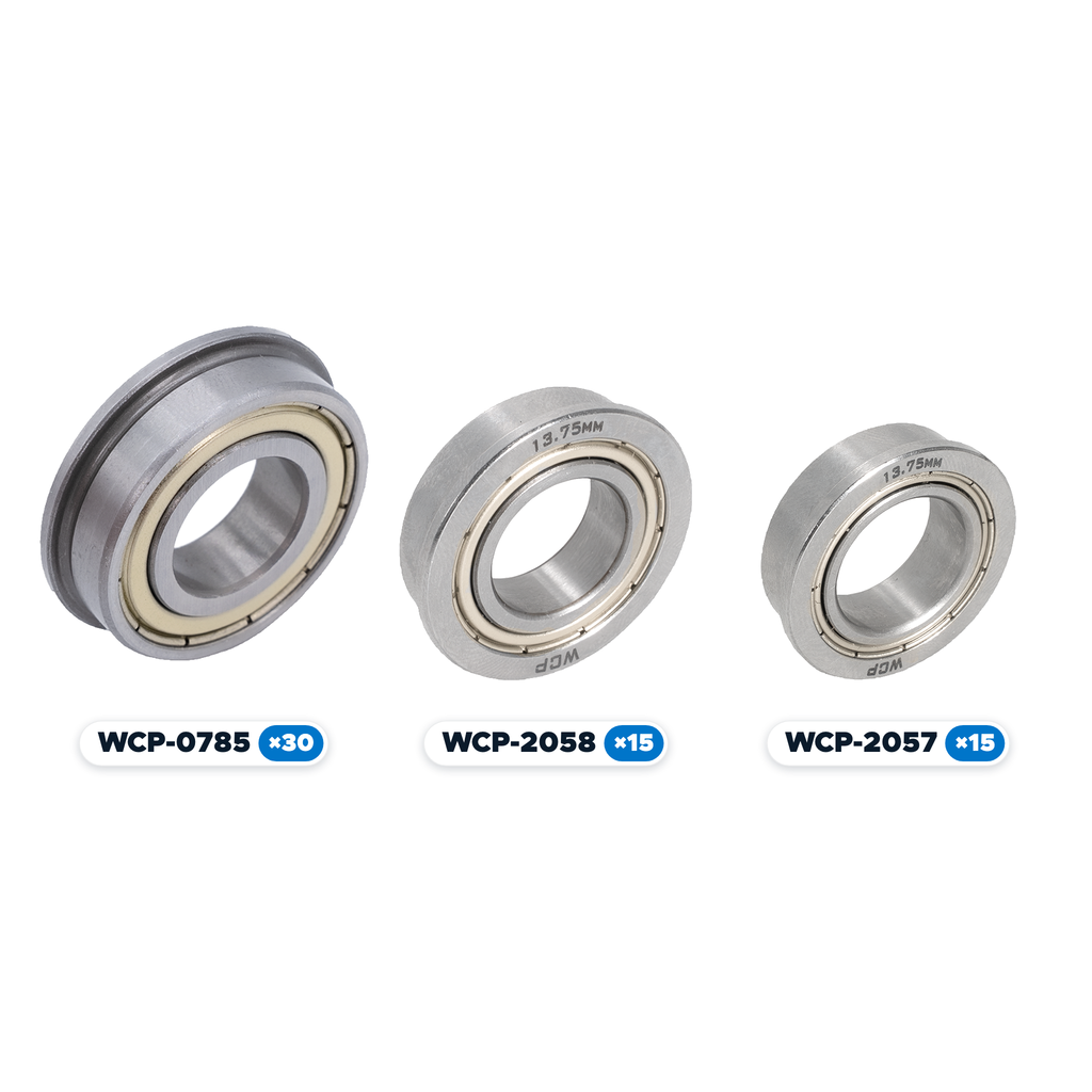 BND-0058 - 1/2" Rounded Hex Flanged Bearing Bundle (13.75mm ID)