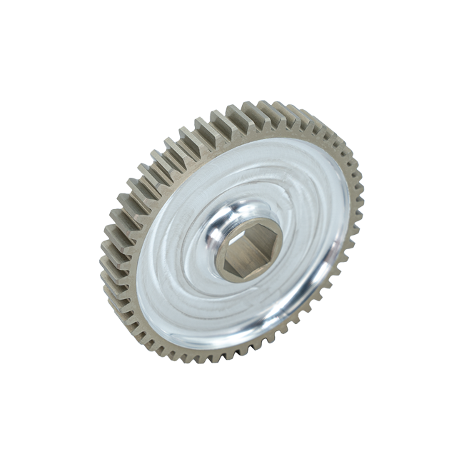 50t Pocketed Aluminum Spur Gear (20 DP, 1/2" Hex Bore)