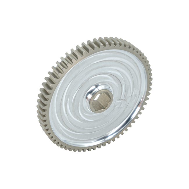64t Pocketed Aluminum Spur Gear (20 DP, 1/2" Hex Bore)