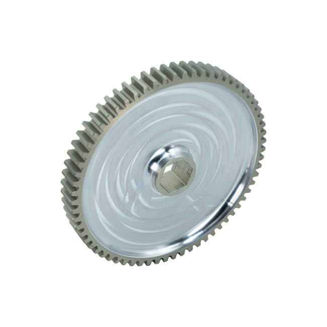 66t Pocketed Aluminum Spur Gear (20 DP, 1/2" Hex Bore)