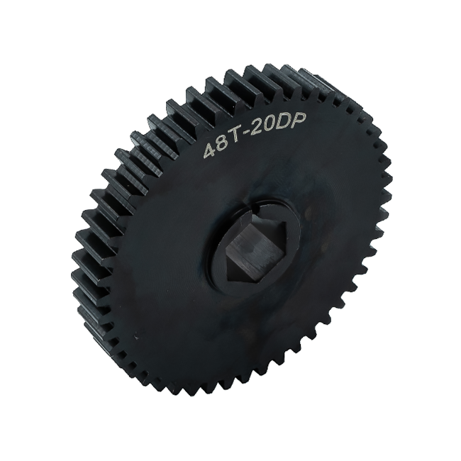 48t Pocketed Steel Spur Gear (20 DP, 1/2" Hex Bore)