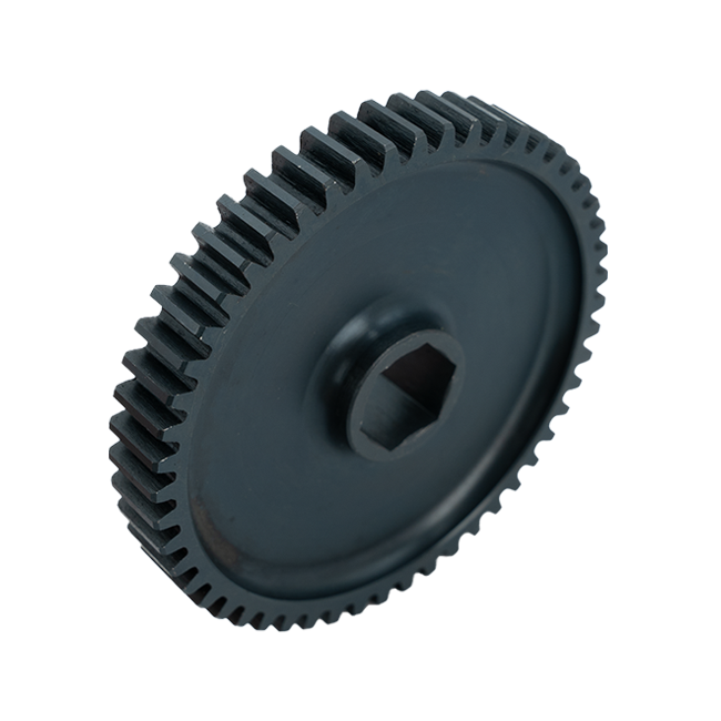52t Pocketed Steel Spur Gear (20 DP, 1/2" Hex Bore)