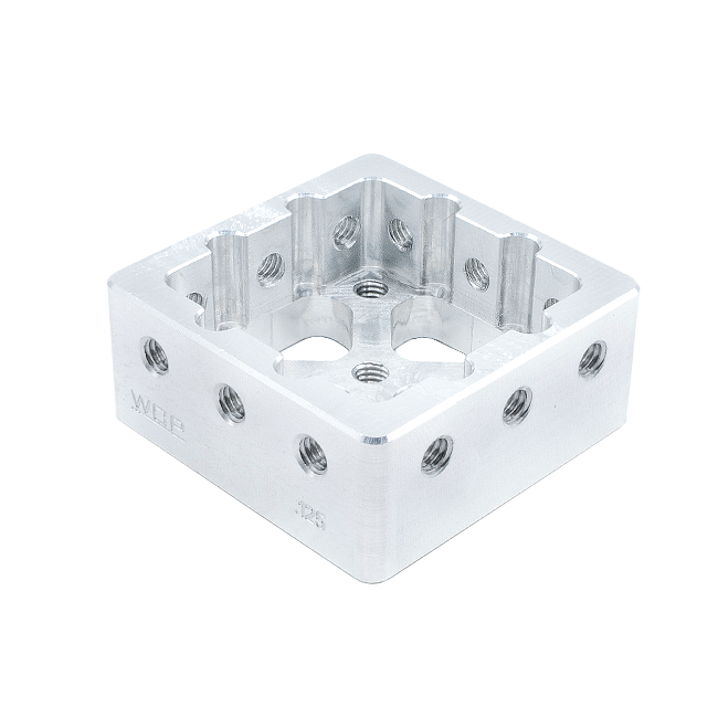 2"x2"x.125" Aluminum Tube Plug (#10-32 Tapped)
