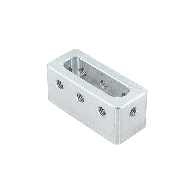 2"x1"x.125" Aluminum Tube Plug (#10-32 Tapped)