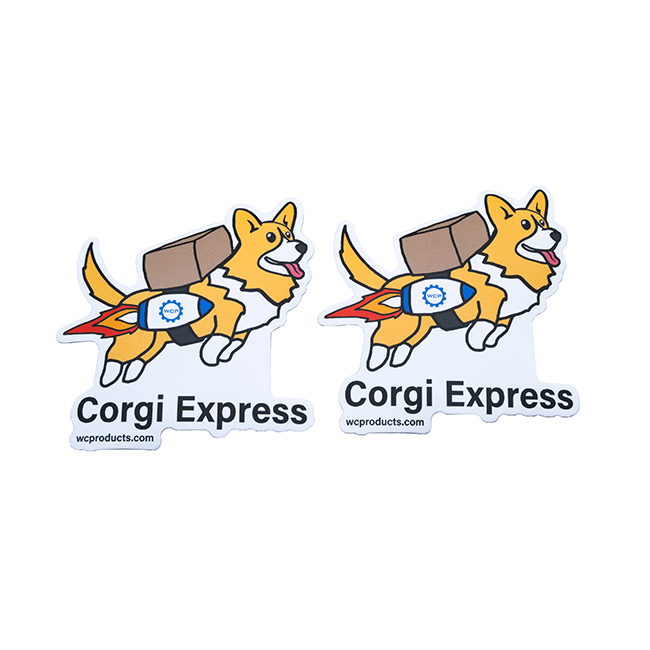 WCP Corgi Express Die Cut Sticker (2-Pack)