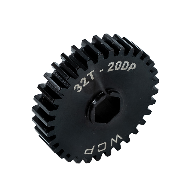 32t Pocketed Steel Spur Gear (20 DP, 3/8" Hex Bore)