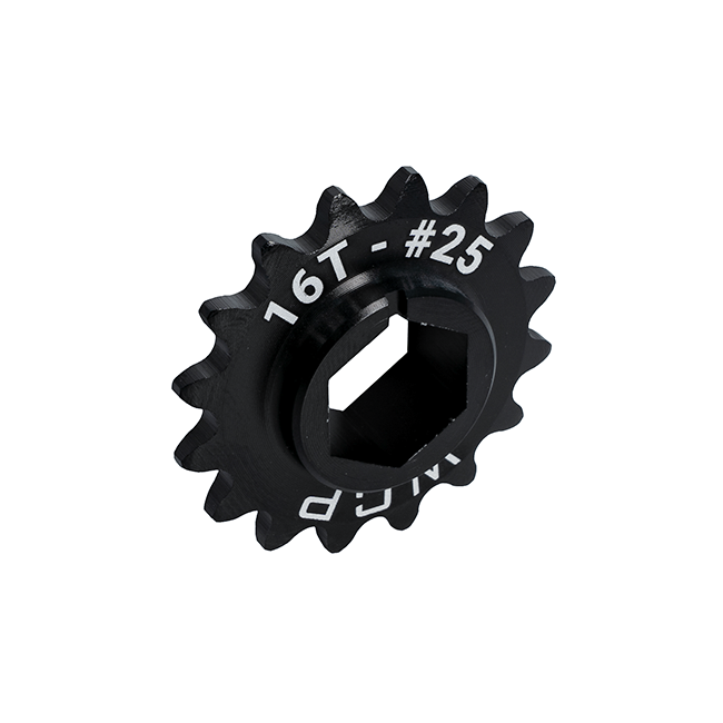 16t Aluminum Double Hub Sprocket (#25 Chain, 1/2" Hex Bore)