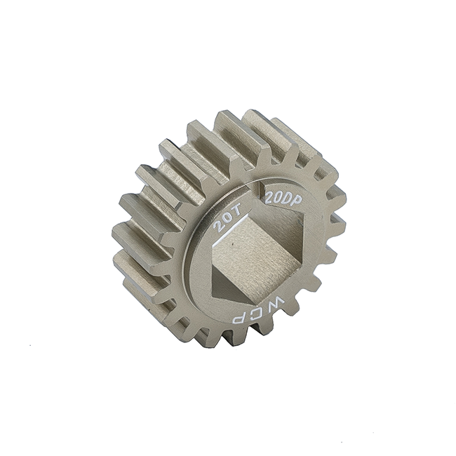 20t Aluminum Spur Gear (20 DP, 1/2" Hex Bore)