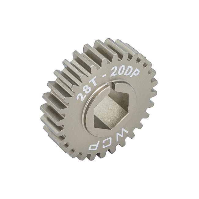 28t Aluminum Spur Gear (20 DP, 1/2" Hex Bore)