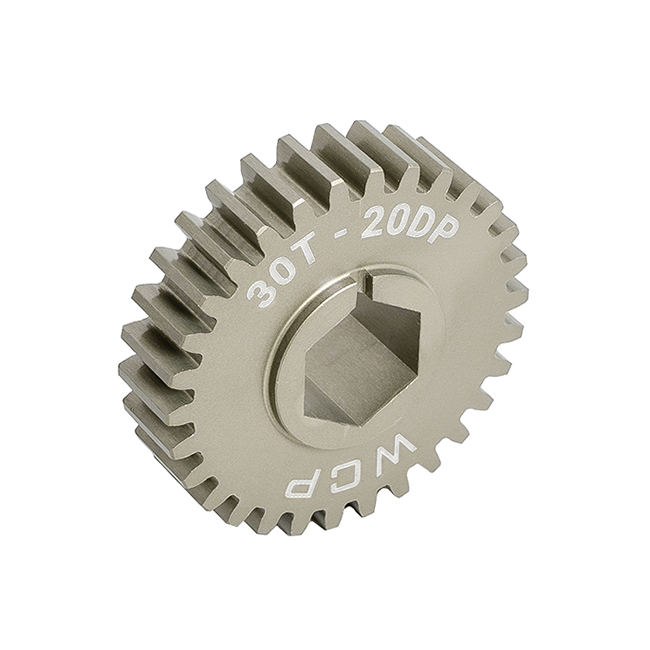 30t Aluminum Spur Gear (20 DP, 1/2" Hex Bore)