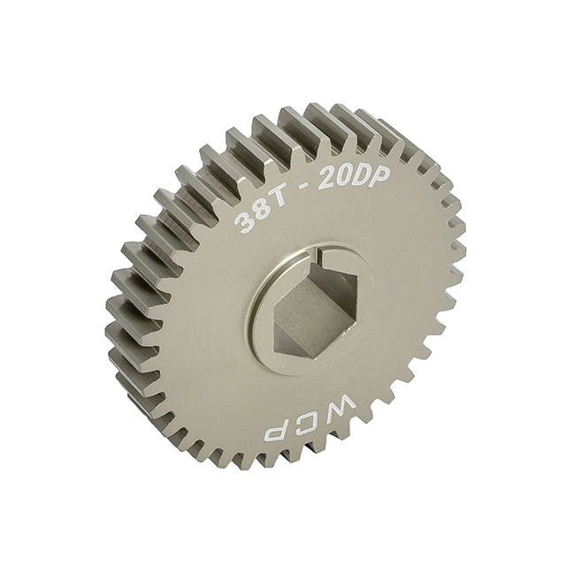 38t Aluminum Spur Gear (20 DP, 1/2" Hex Bore)