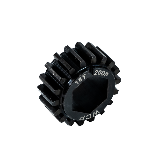 18t Steel Spur Gear (20 DP, 1/2" Hex Bore)
