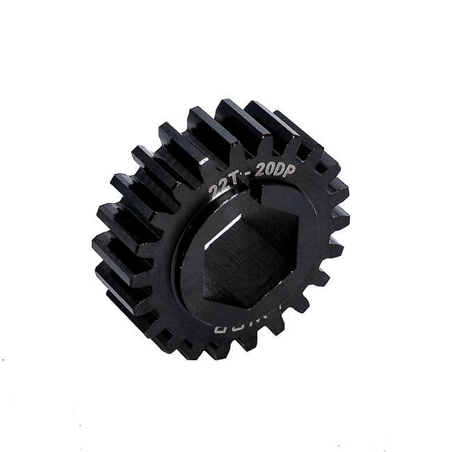 22t Steel Spur Gear (20 DP, 1/2" Hex Bore)