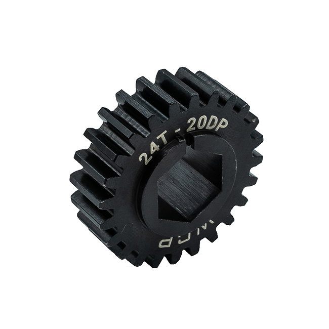 24t Steel Spur Gear (20 DP, 1/2" Hex Bore)