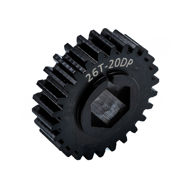 26t Steel Spur Gear (20 DP, 1/2" Hex Bore)