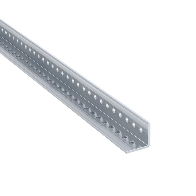 WCP-0929 - 1" x 1" x 2.5mm Aluminum Angle with Hole Pattern (47")