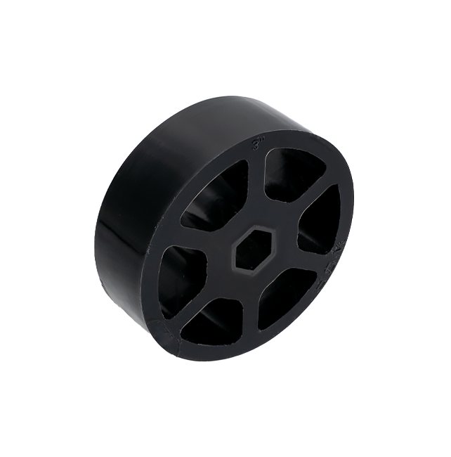 3" OD x 1" Wide 6 Spoke Straight Flex Wheel (1/2" Hex, 45A)