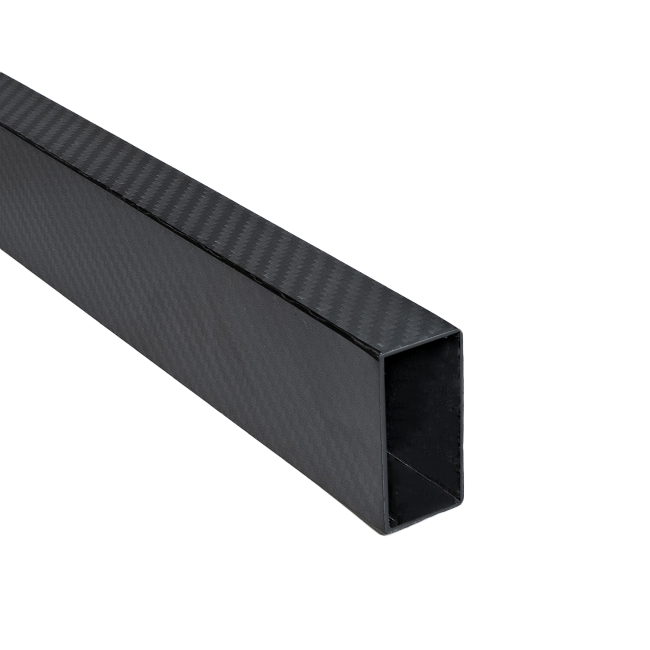 2" x 1" x 1mm Carbon Fiber Tube Stock (47")