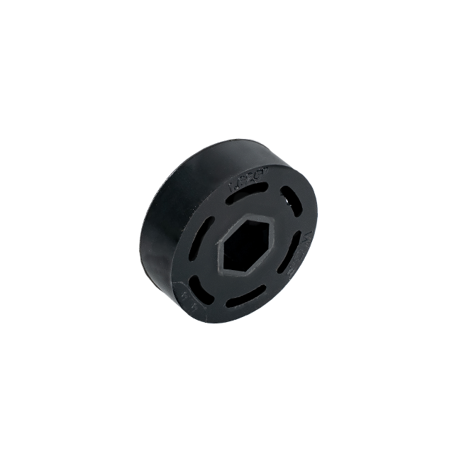 1.625" OD x 1/2" Wide Straight Flex Wheel (1/2" Hex, 45A)