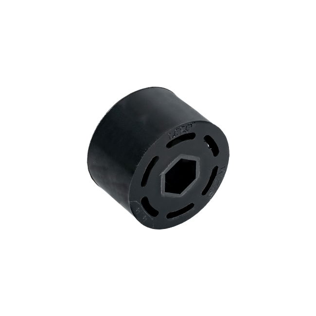 1.625" OD x 1" Wide Straight Flex Wheel (1/2" Hex, 60A)