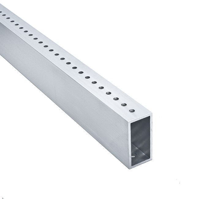 2" x 1" x 0.09375" Aluminum Tube Stock 1" Pattern (47")