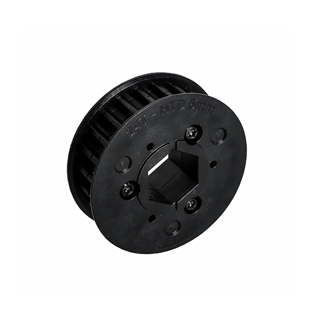 24t x 9mm Wide Plastic Pulley (HTD 5mm, 1/2" Hex Bore)