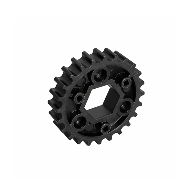 24t x 5/16" Wide Plastic Pulley Slice (HTD 5mm, 1/2" Hex Bore)