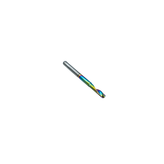 1/8" Single Flute Carbide Endmill (12mm Cut Length, DLC Coated)