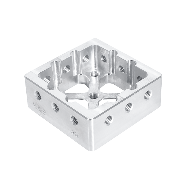 WCP-2109 - 2"x2"x.0625" Aluminum Tube Plug (#10-32 Tapped)