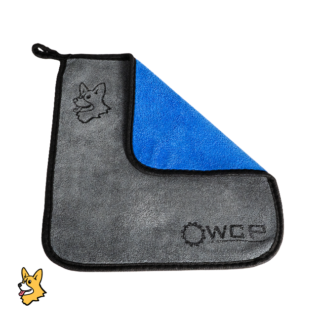 WCP-2213 - 30cm x 30cm Microfiber Towel with WCP/Corgi Logo (600gsm, 2-Pack)