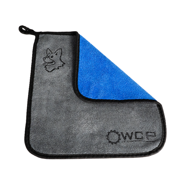 WCP-2213 - WCP & Corgi Logo, Double Sided 600gsm Microfiber Towel, 30cm x 30cm (2-Pack)