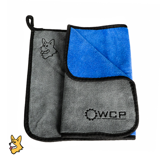 WCP-2214 - 30cm x 60cm Microfiber Towel with WCP/Corgi Logo (600gsm, 2-Pack)