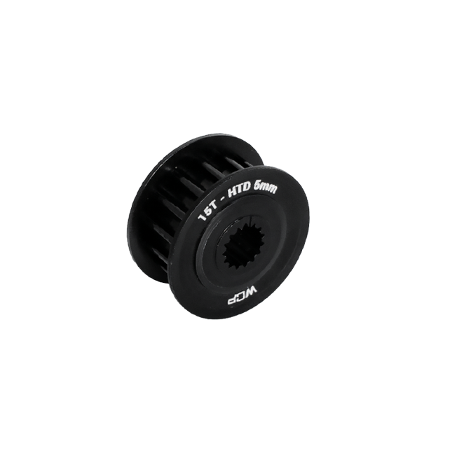 WCP-2253 - 15t x 9mm Wide Aluminum Pulley (HTD 5mm, 8mm SplineXS Bore)