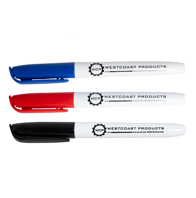 WCP Logo Dry Erase Marker (Black, Red, Blue, 6-Pack)