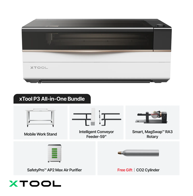WCP-2821 - xTool P3 80W Flagship CO2 Laser Cutter, P3 All-in-one